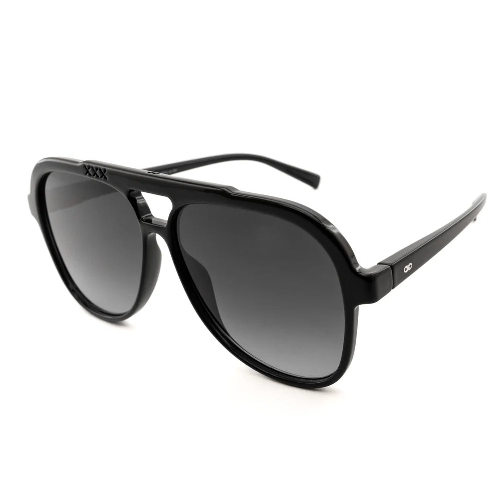 Lentes de Sol - Triple XXX - Black Shiny - Lente polarizada gris