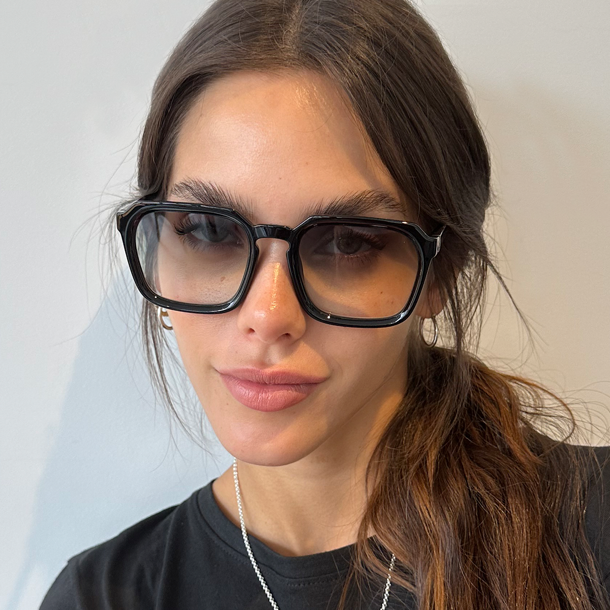 Lentes de Sol - Monaco - Black Shiny - Lente degradada verde oliva
