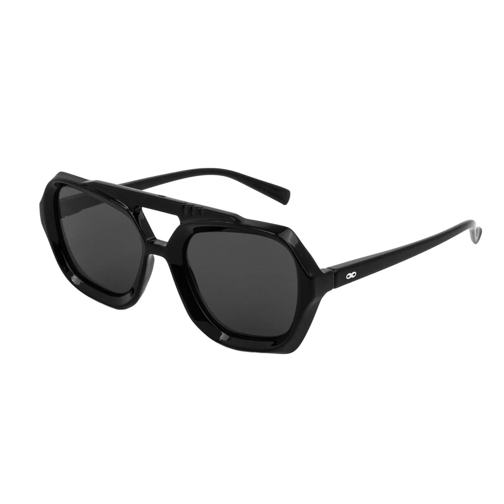 Lentes de Sol - Tiger - Black Shiny - Lente polarizada gris