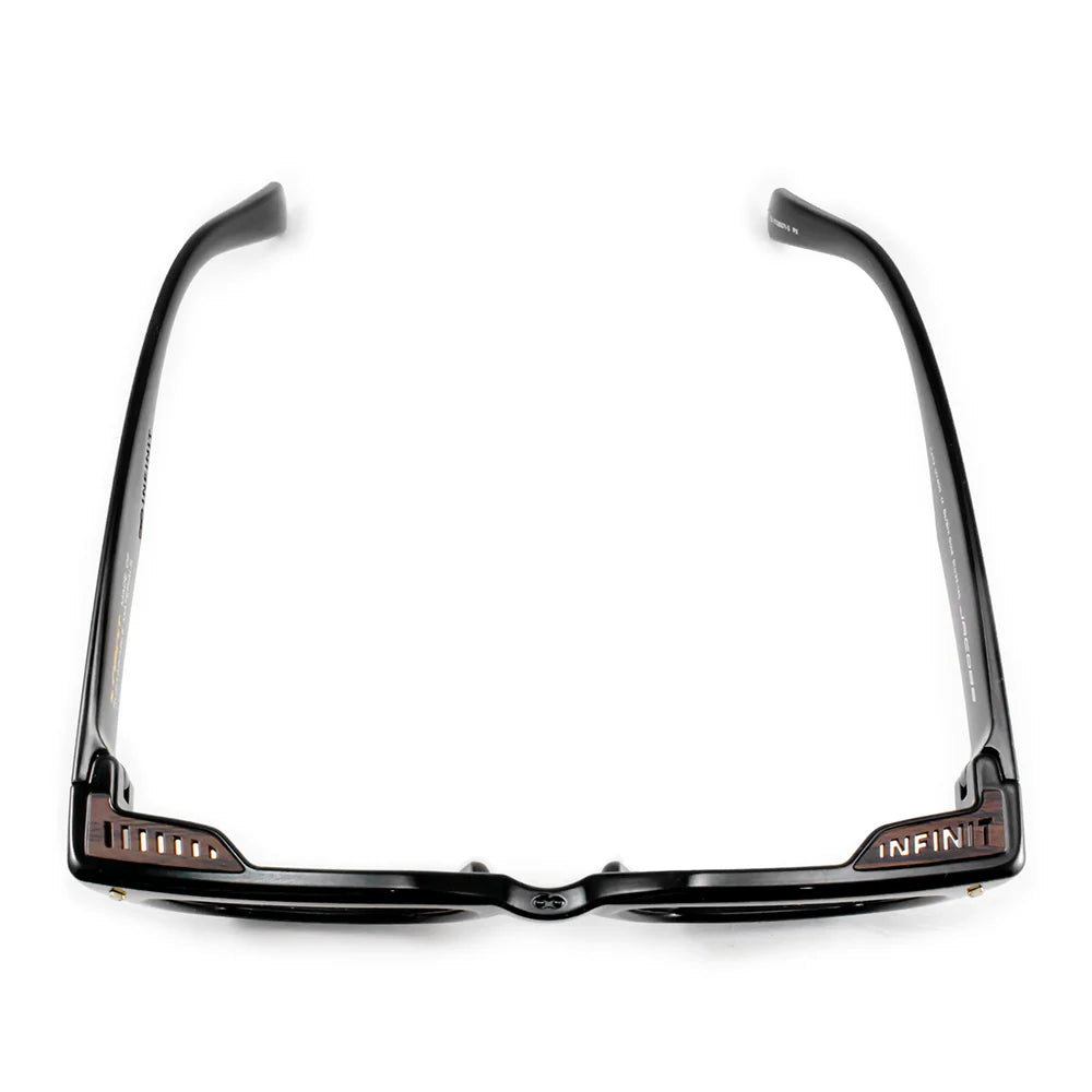 Lentes de Sol - Jacobs Eco Briller - Black Shiny - Lente marrón degradado