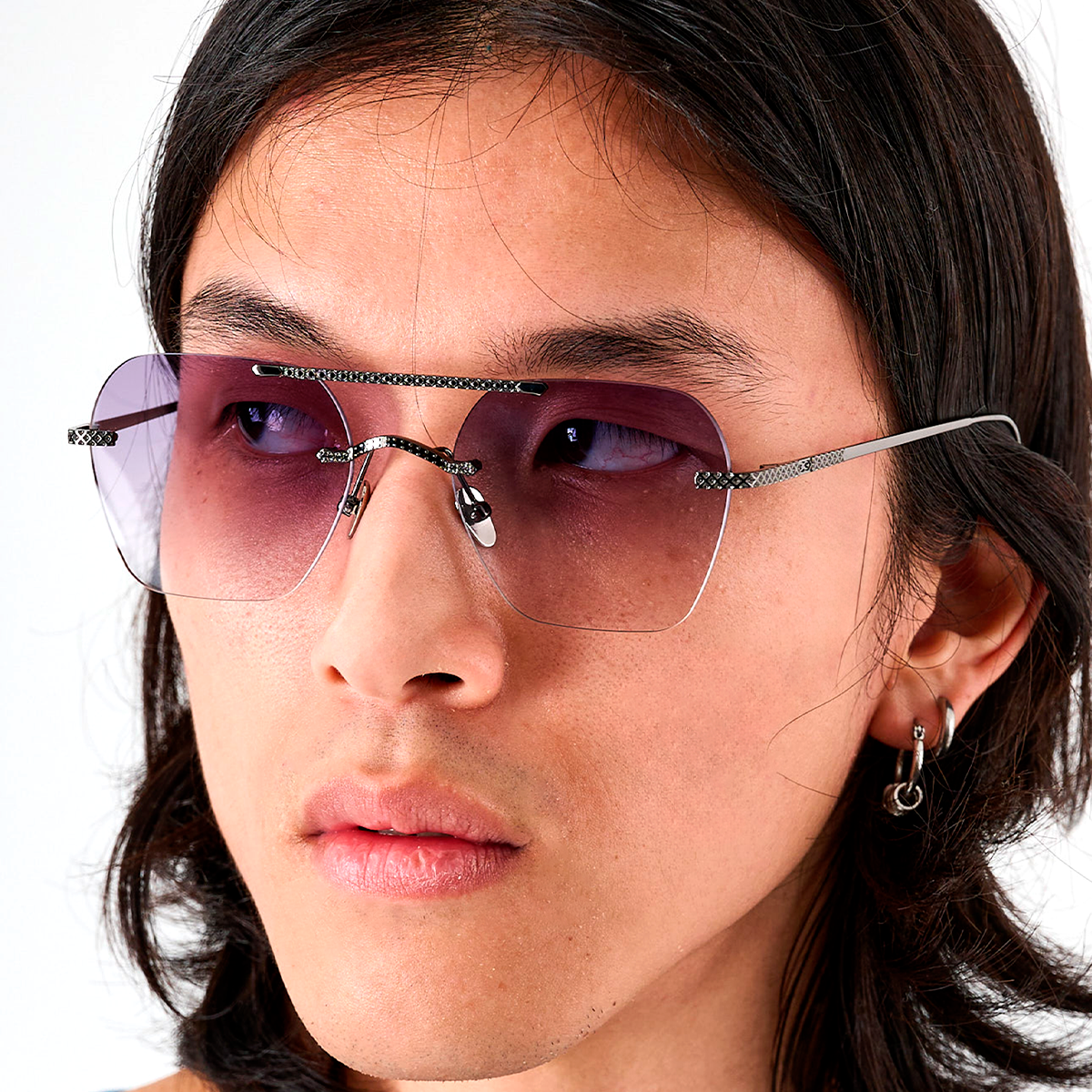 Anteojos De Sol - Lyon Metal Premium Series - Gris - Lente Gris Degrade