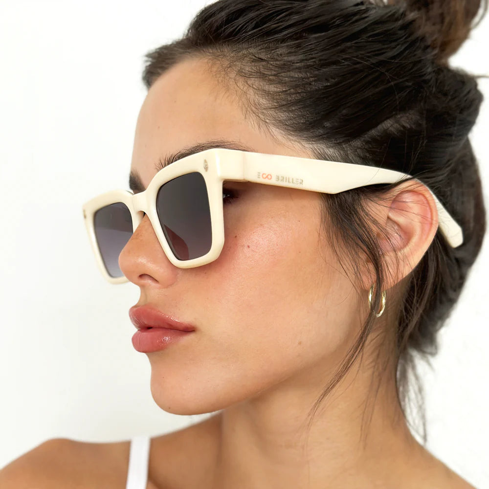 Lentes de Sol - Jacobs Eco Briller - Bone - Lente Gris Degrade