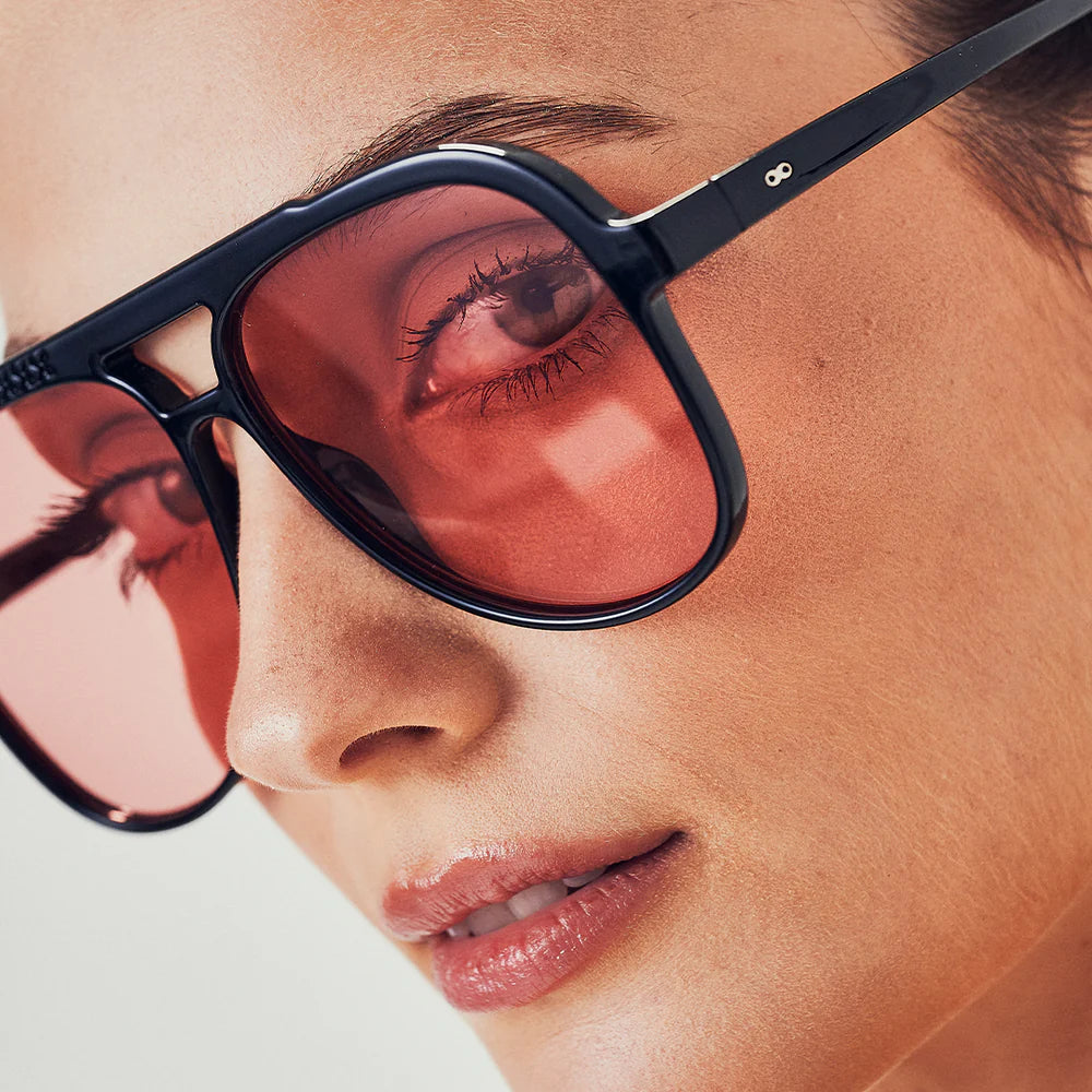 Lentes de Sol - Triple XXX - Black Shiny - Lente rosa