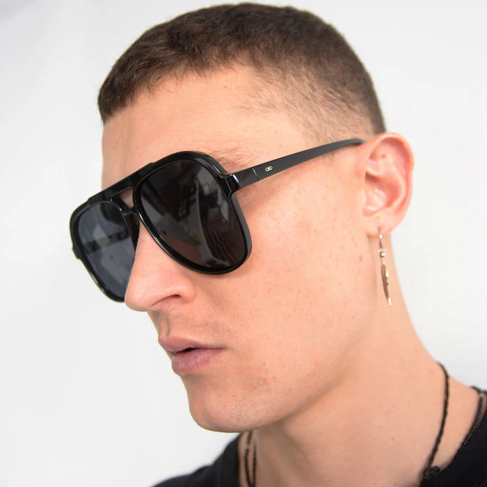 Lentes de Sol - Triple XXX - Black Shiny - Lente polarizada gris