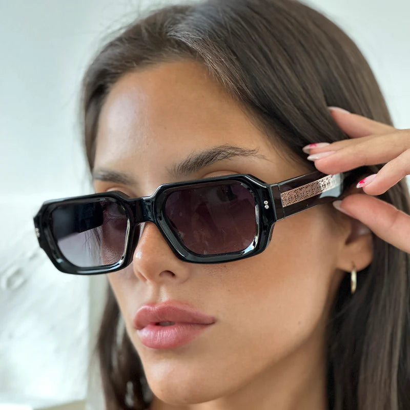 Lentes de Sol - Bronx - Black Shiny - Lente Gris Degrade