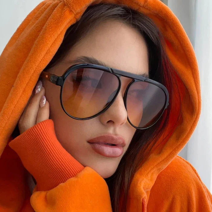 Lentes de Sol - Paris Special Metal Edition - Black Glossy Sunset - Lente degradado