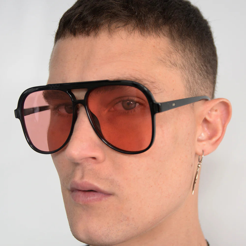 Lentes de Sol - Triple XXX - Black Shiny - Lente rosa