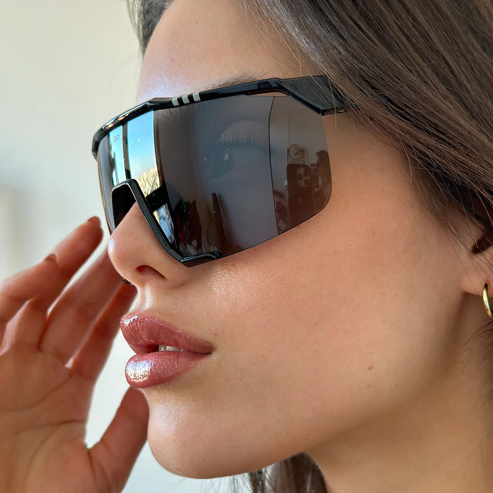 Lentes de Sol - Kioto - Black Shiny - Lente Gris