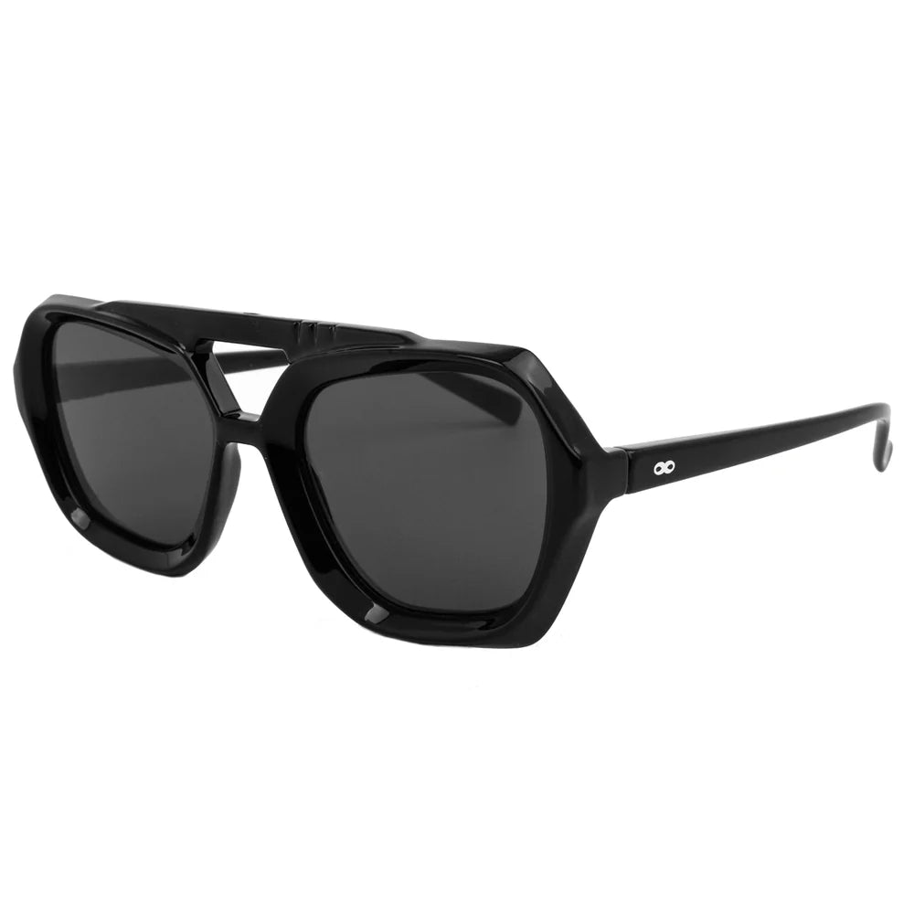 Lentes de Sol - Tiger - Black Shiny - Lente polarizada gris