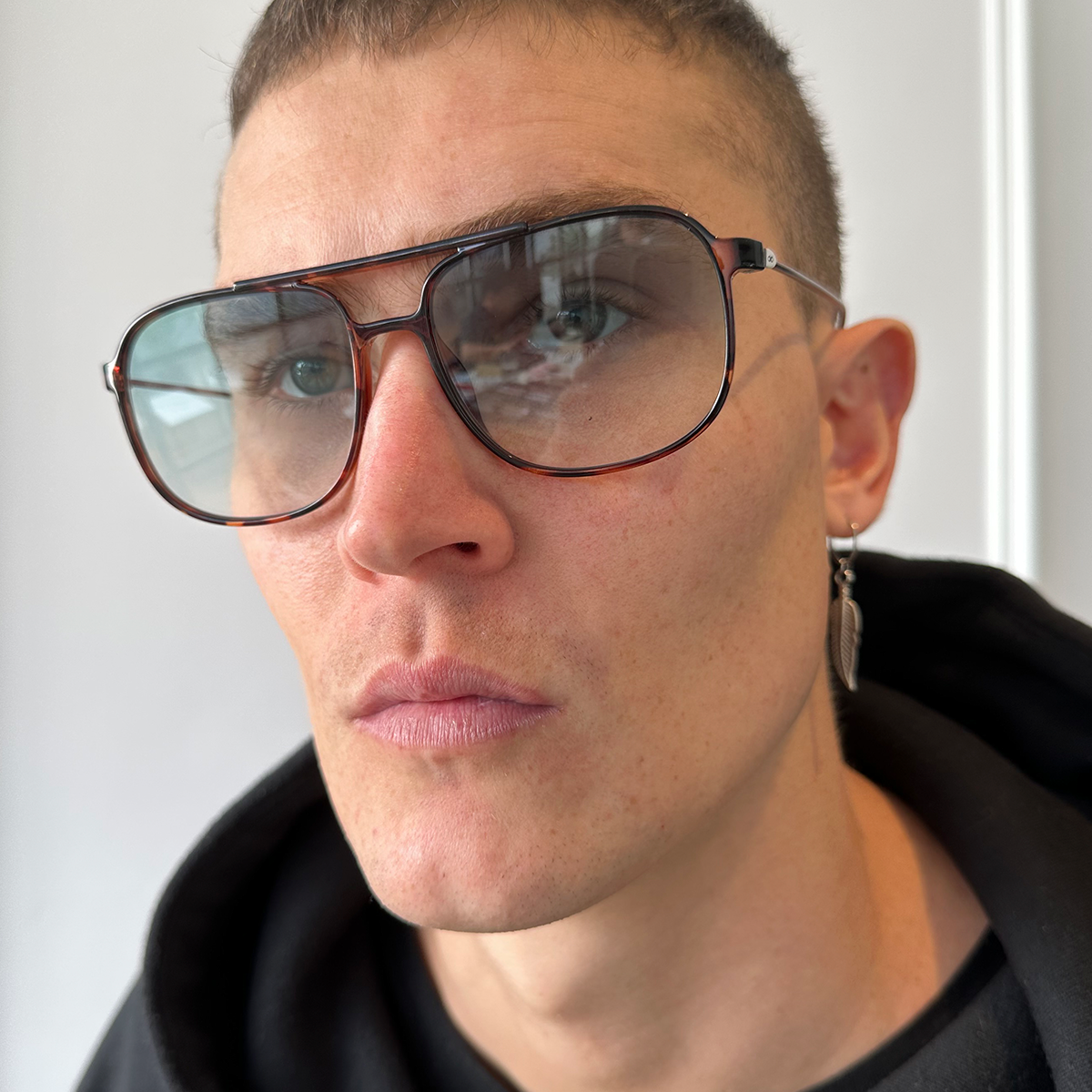 Lentes de Sol - Caravan - Metal Tortoise - Lente verde degradado