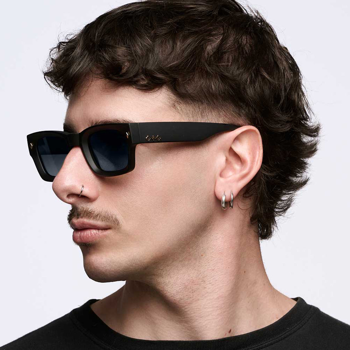 Lentes de Sol - Admiration Negro Mate Lente Gris