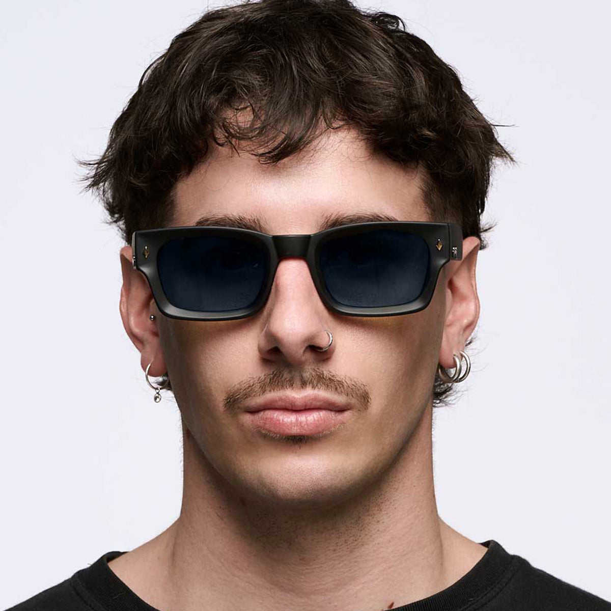 Lentes de Sol - Admiration Negro Mate Lente Gris