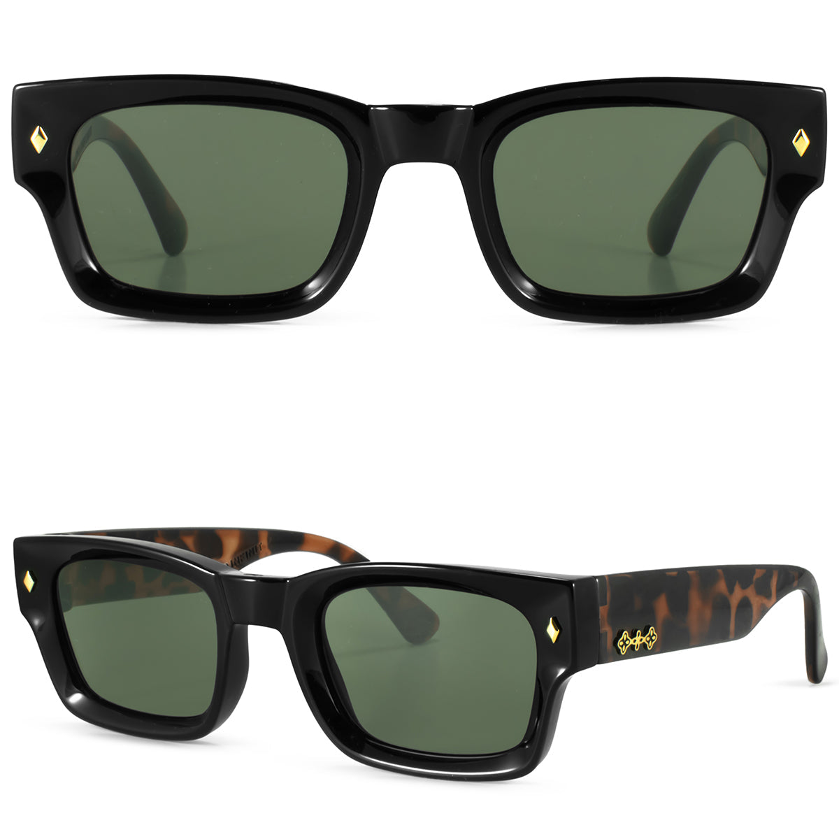 Lentes de Sol - Admiration Negro Carey Lente Verde