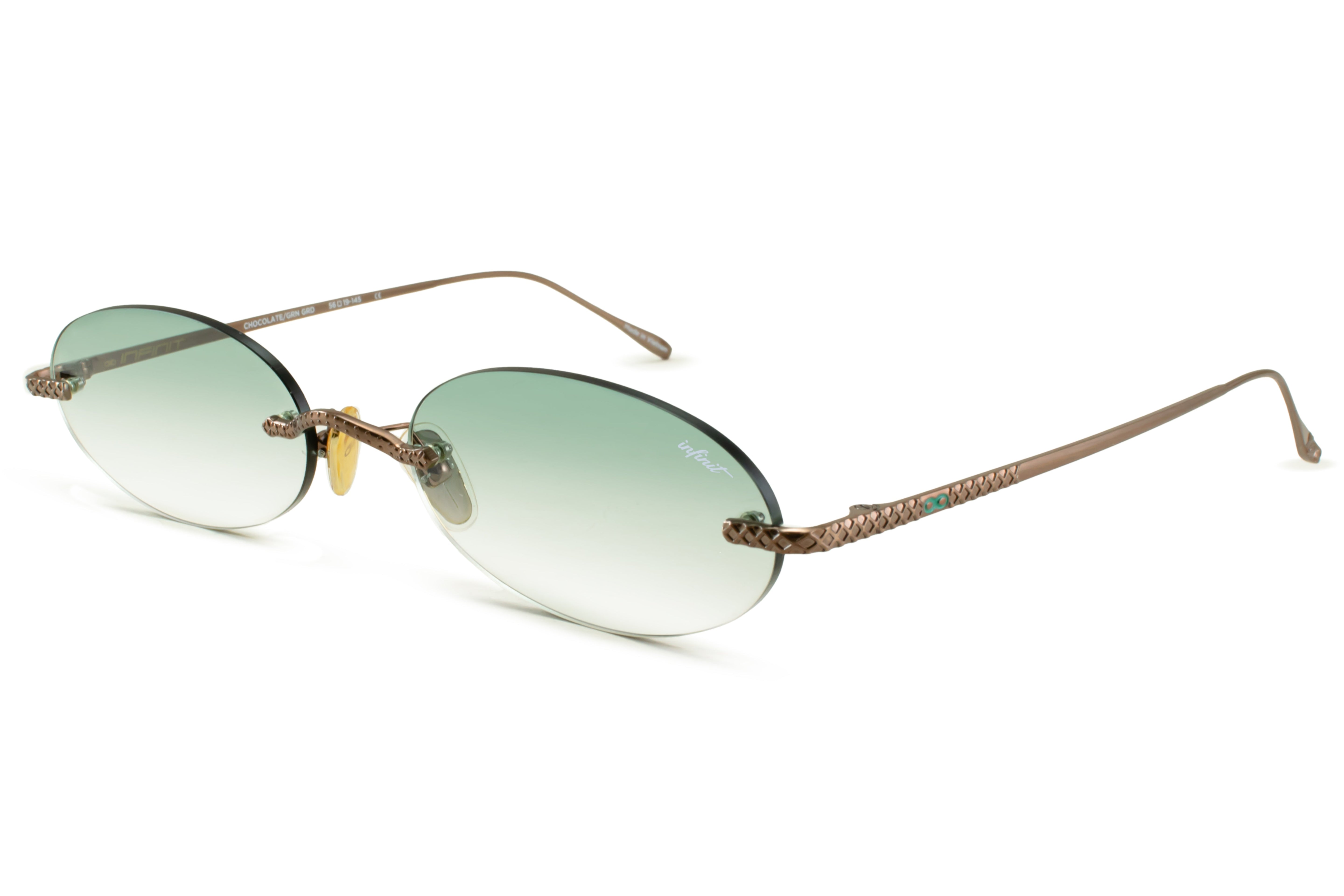Lentes de Sol - Aero Quo - Chocolate - Lente Verde Degrade