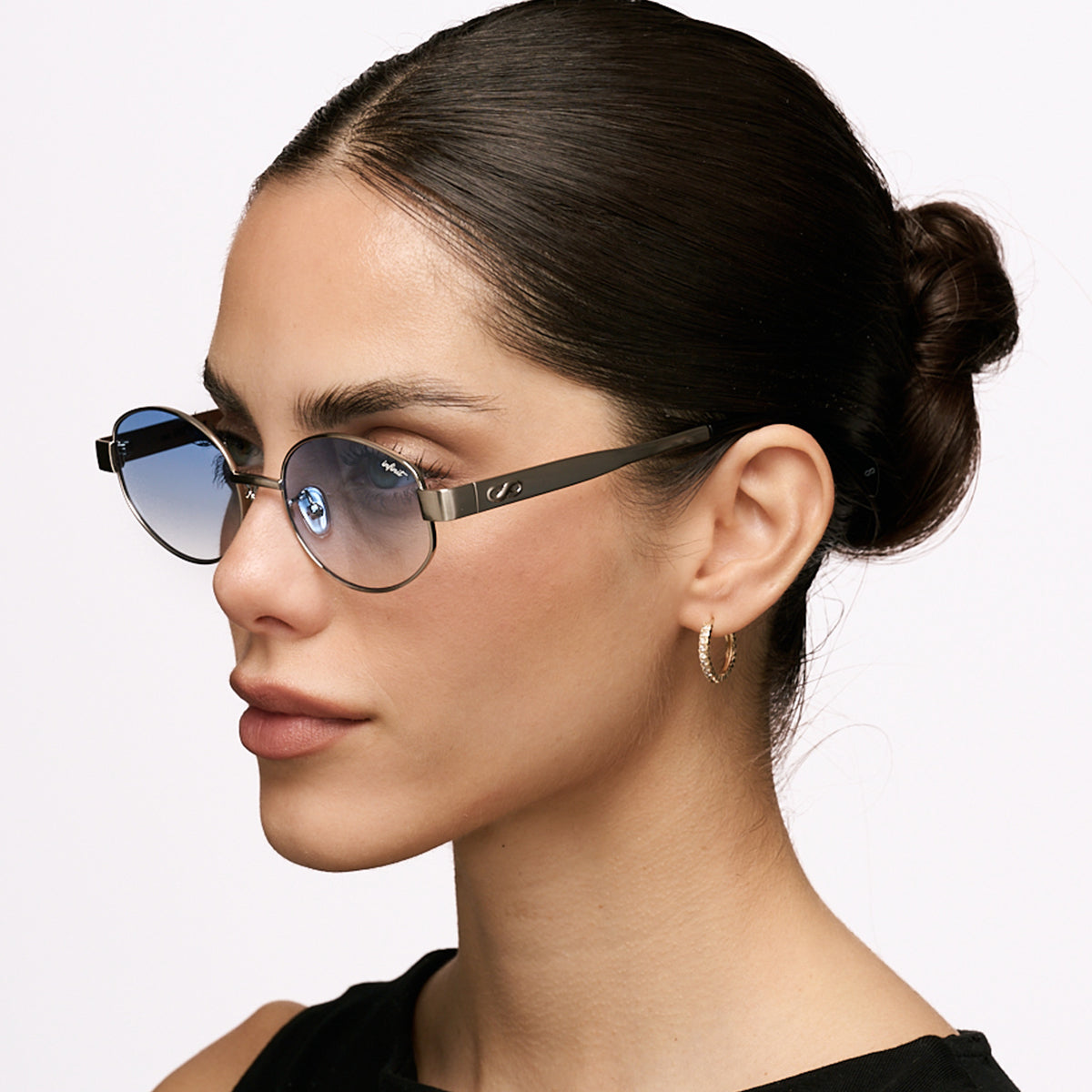 Lentes de Sol - Alaska Plateado Lente Azul Degrade