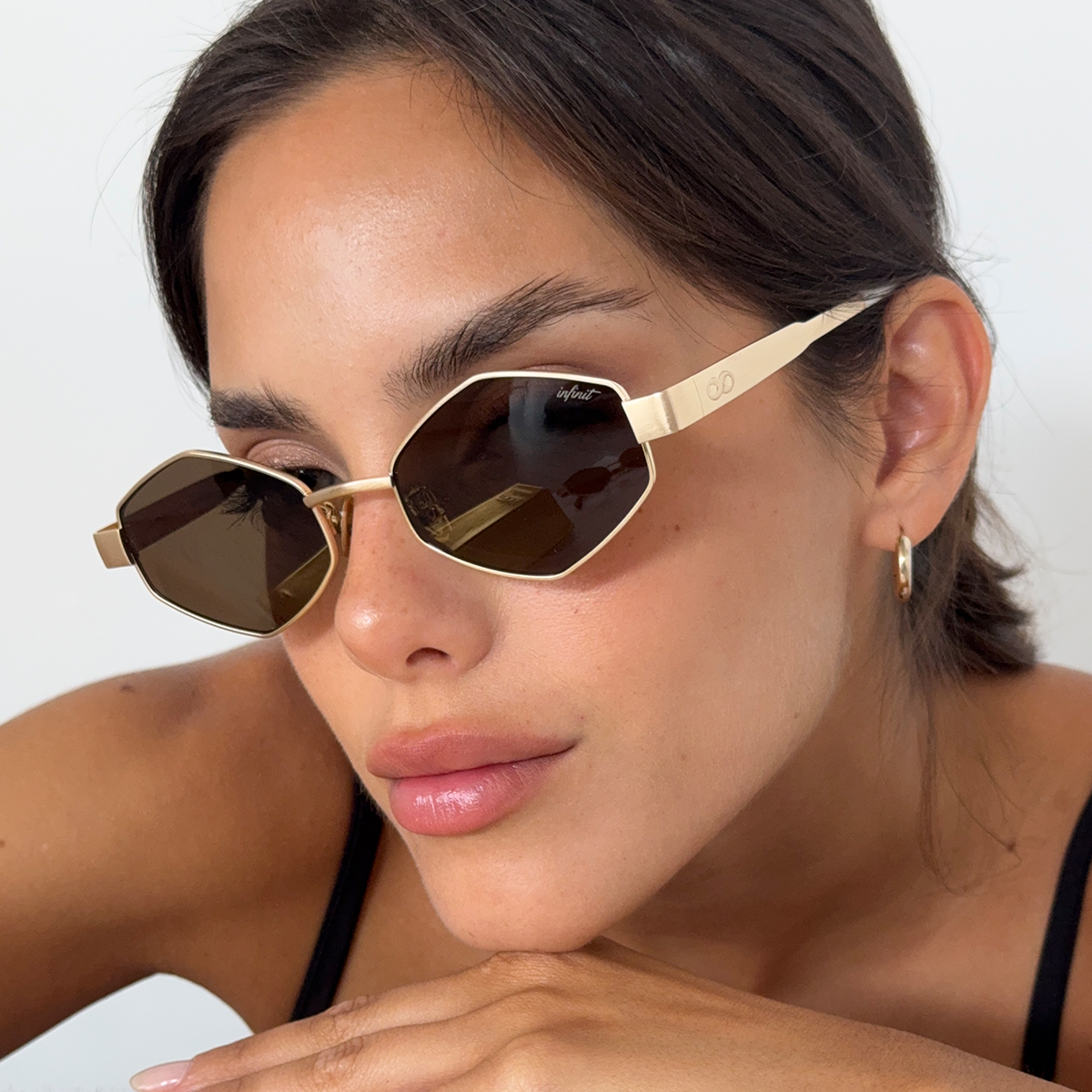 Lentes de Sol - Belice - Dorado - Lente Marron