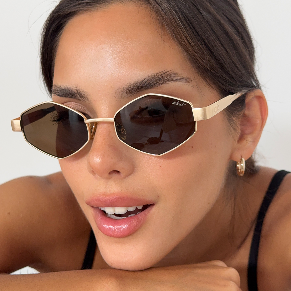 Lentes de Sol - Belice - Dorado - Lente Marron