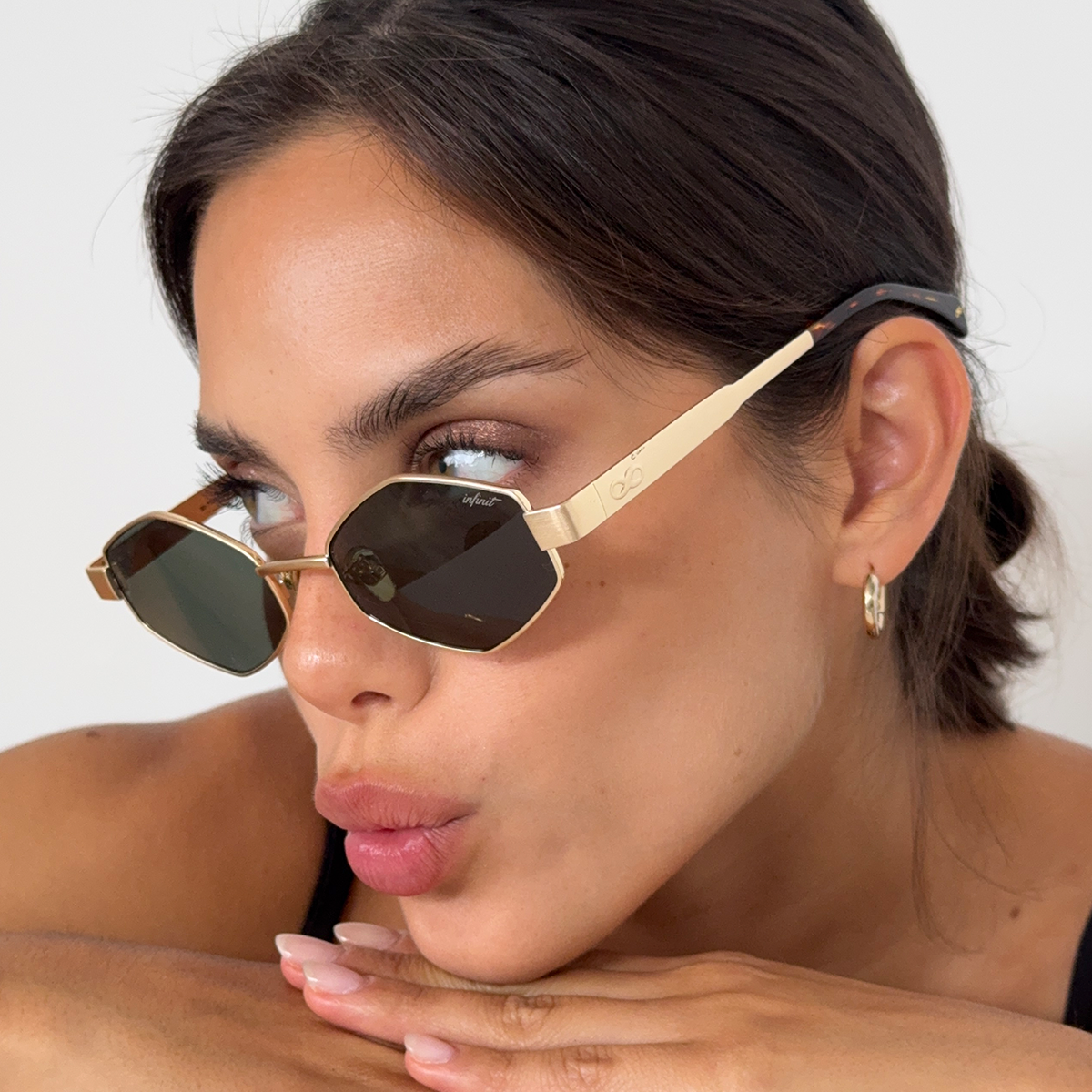 Lentes de Sol - Belice - Dorado - Lente Verde