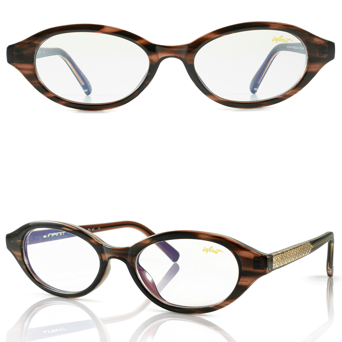 Anteojos Filtro Luz Azul Brigitte Carey Wood con Antireflejo | Anteojos Filtro Luz Azul Infinit Eyewear