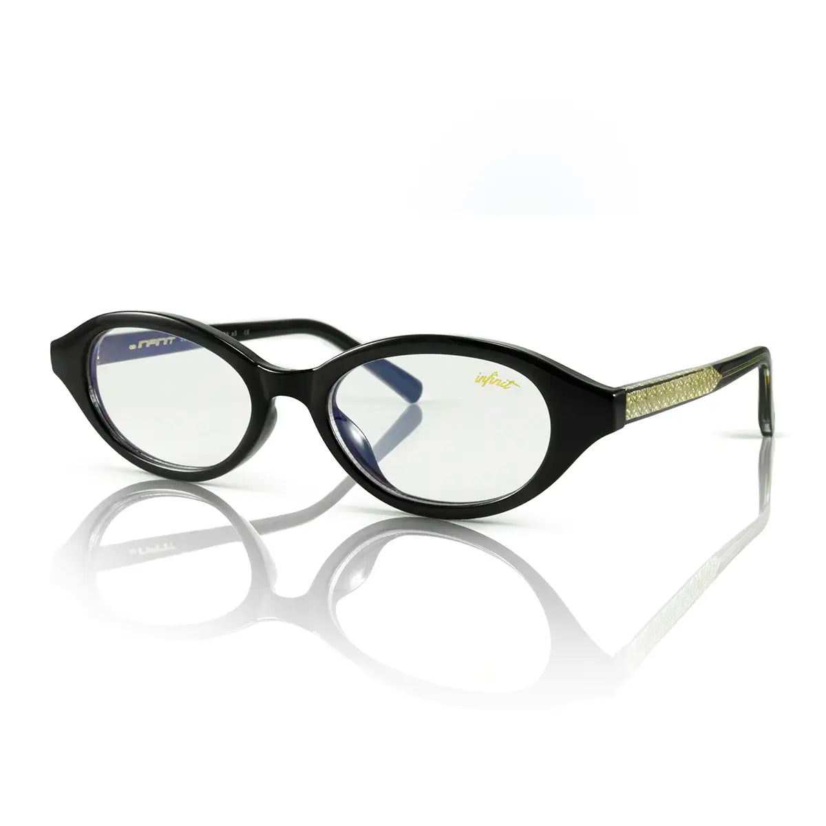 Anteojos Filtro Luz Azul Brigitte Negro Brillo con Antireflejo | Vista 3 | Infinit Eyewear