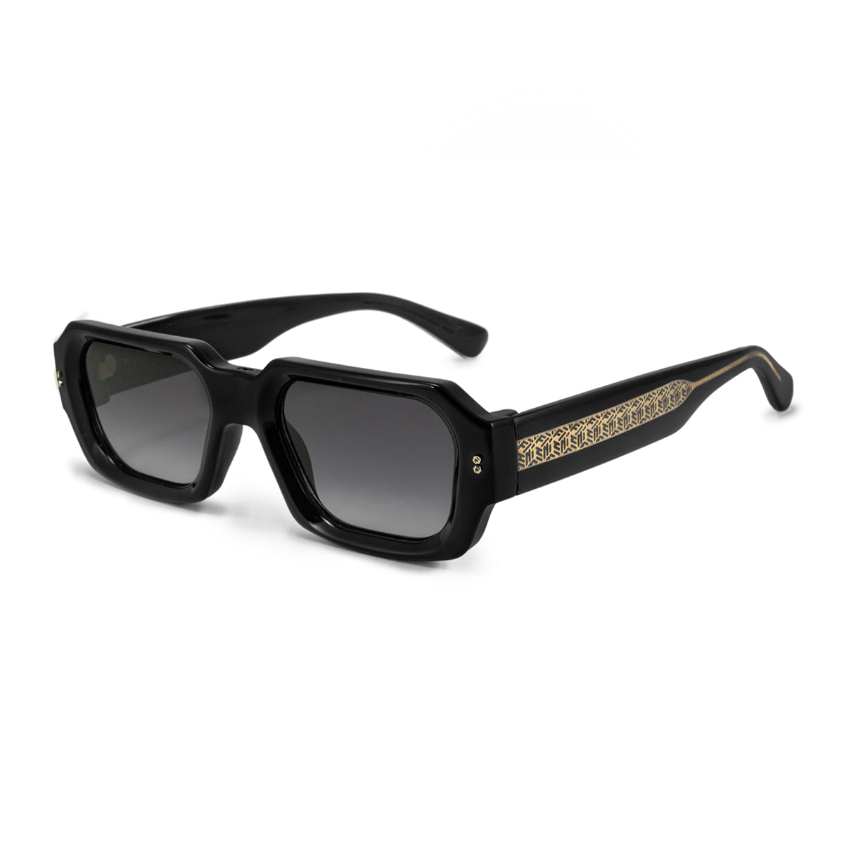 Lentes de Sol - Bronx - Black Shiny - Lente Gris Degrade