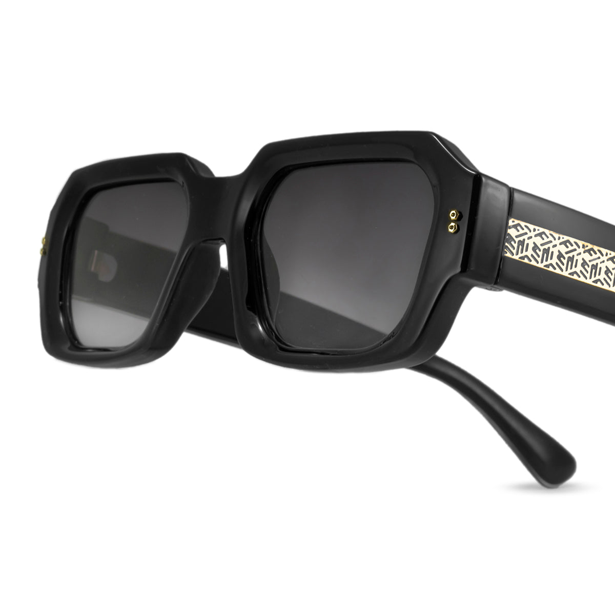 Lentes de Sol - Bronx - Black Shiny - Lente Gris Degrade