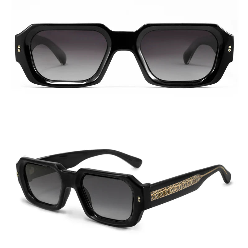 Lentes de Sol - Bronx - Black Shiny - Lente Gris Degrade