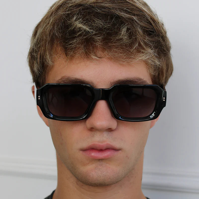 Lentes de Sol - Bronx - Black Shiny - Lente Gris Degrade