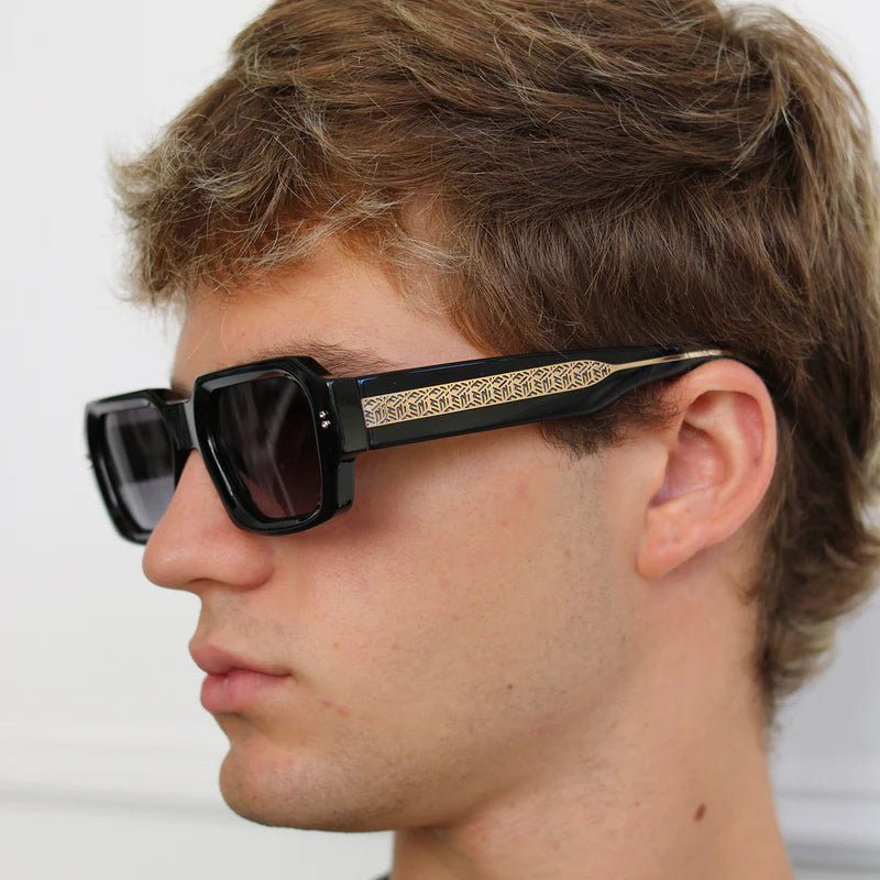 Lentes de Sol - Bronx - Black Shiny - Lente Gris Degrade