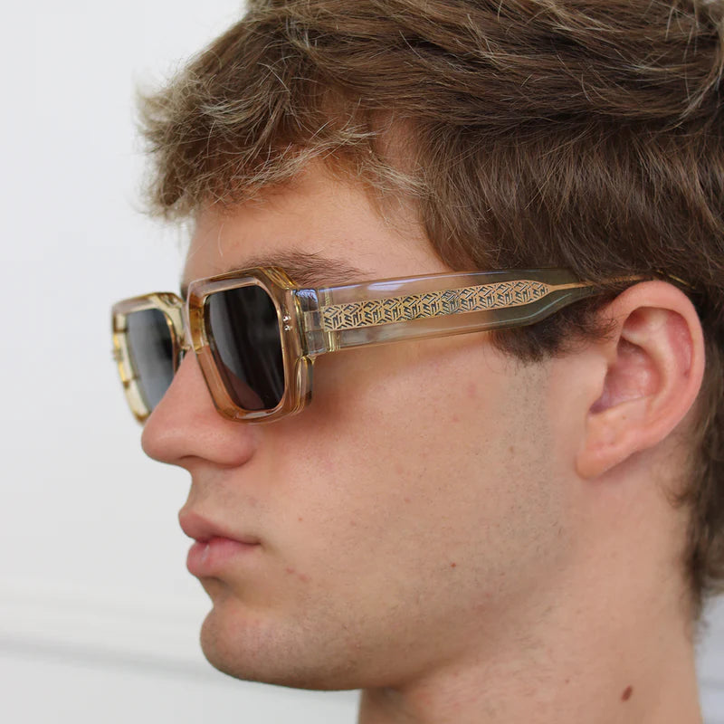 Lentes de Sol - Bronx - Champagne - Lente gris