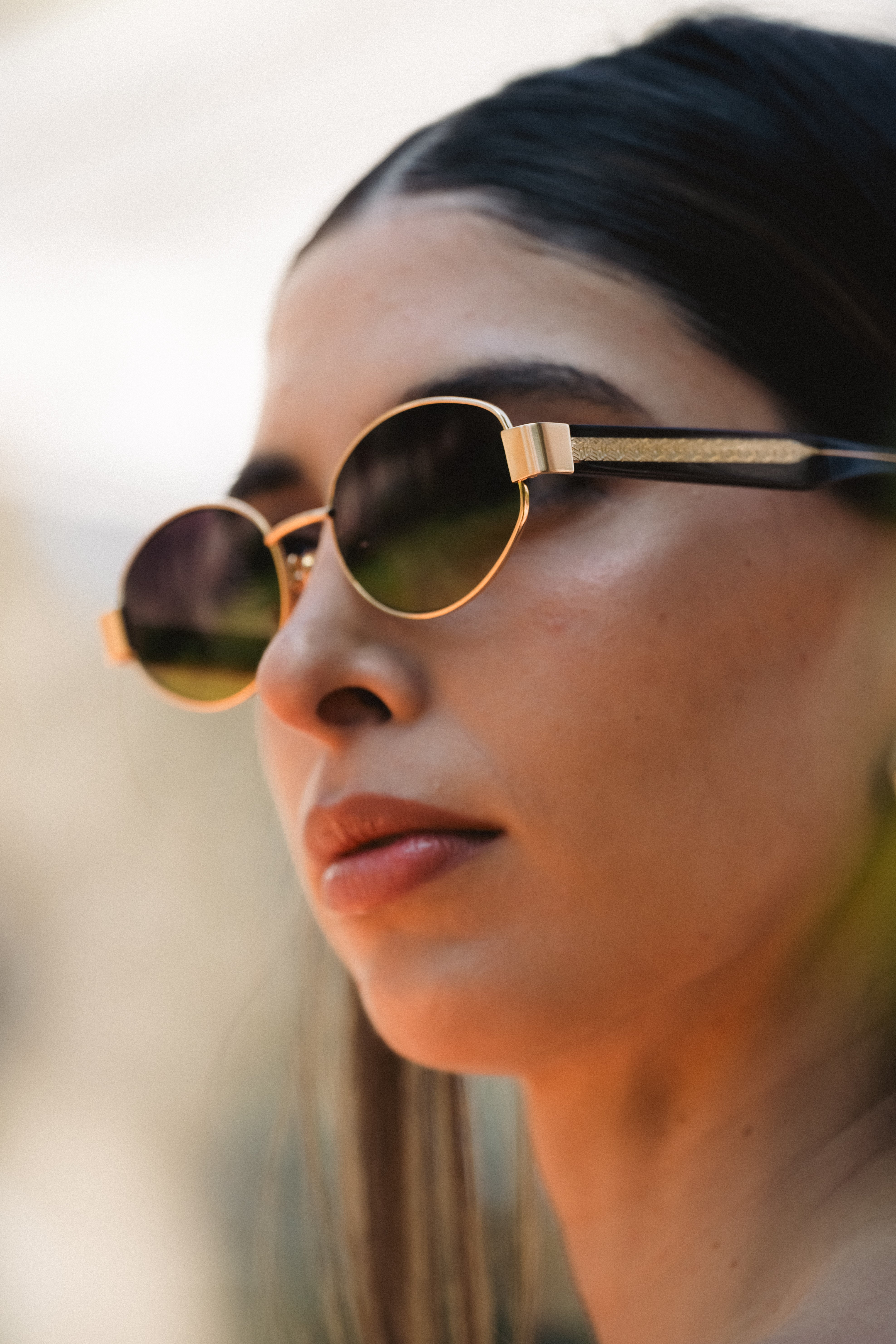 Lentes de sol - Alabama - Dorado Lente Gris Degrade