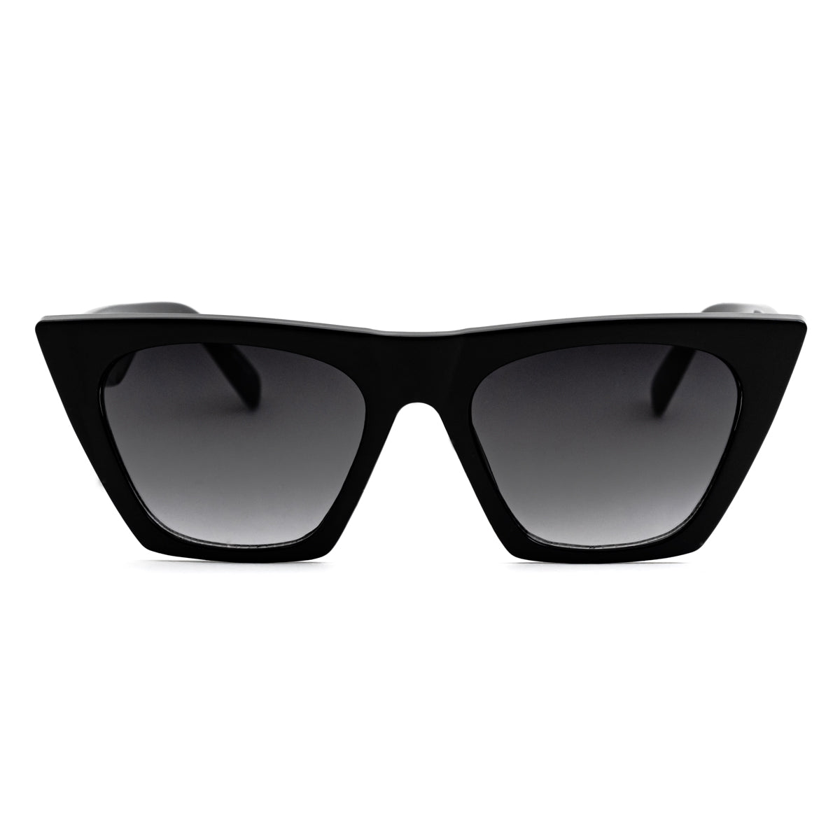 Lentes de Sol - Cancun - Black Shiny - Lente gris degradado