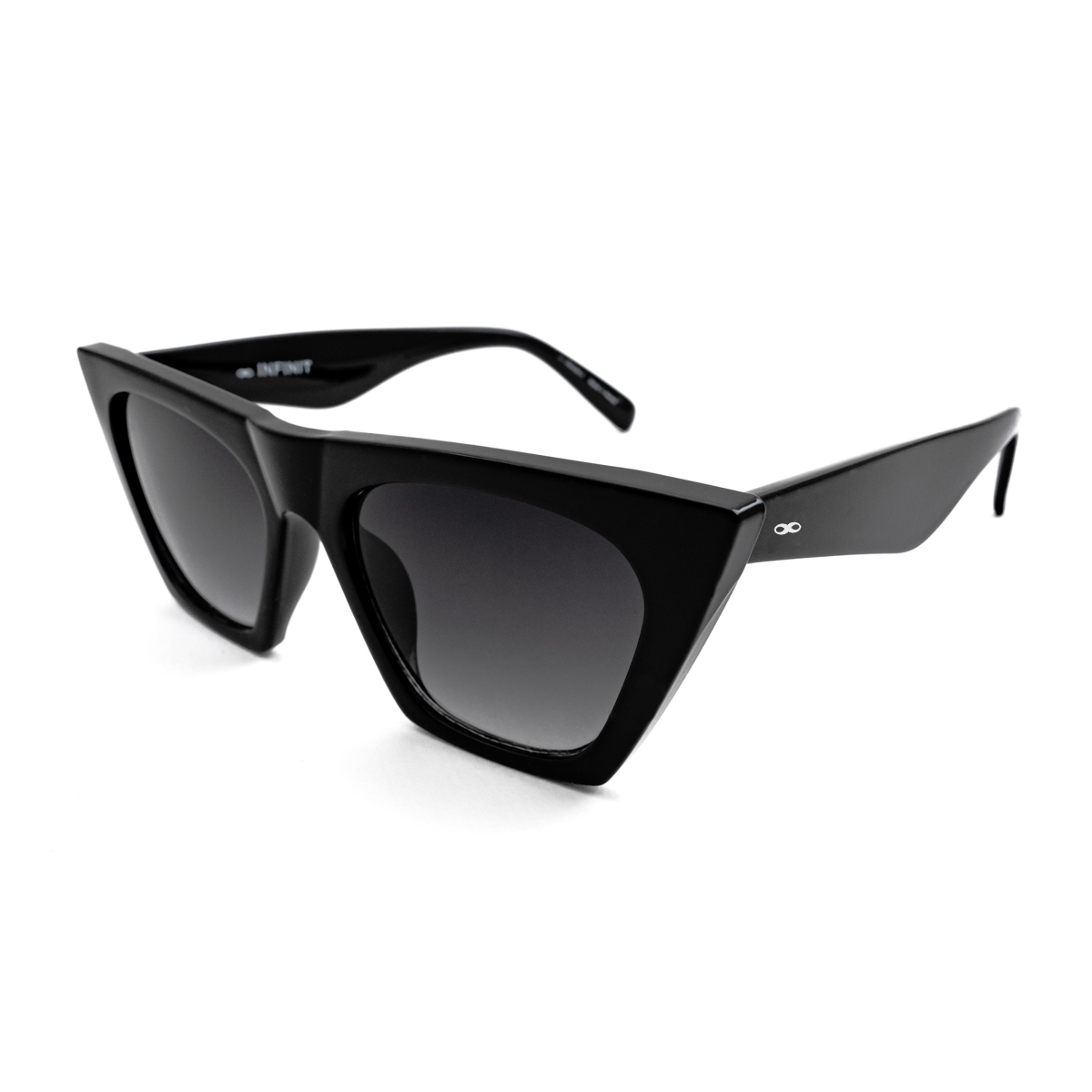Lentes de Sol - Cancun - Black Shiny - Lente gris degradado
