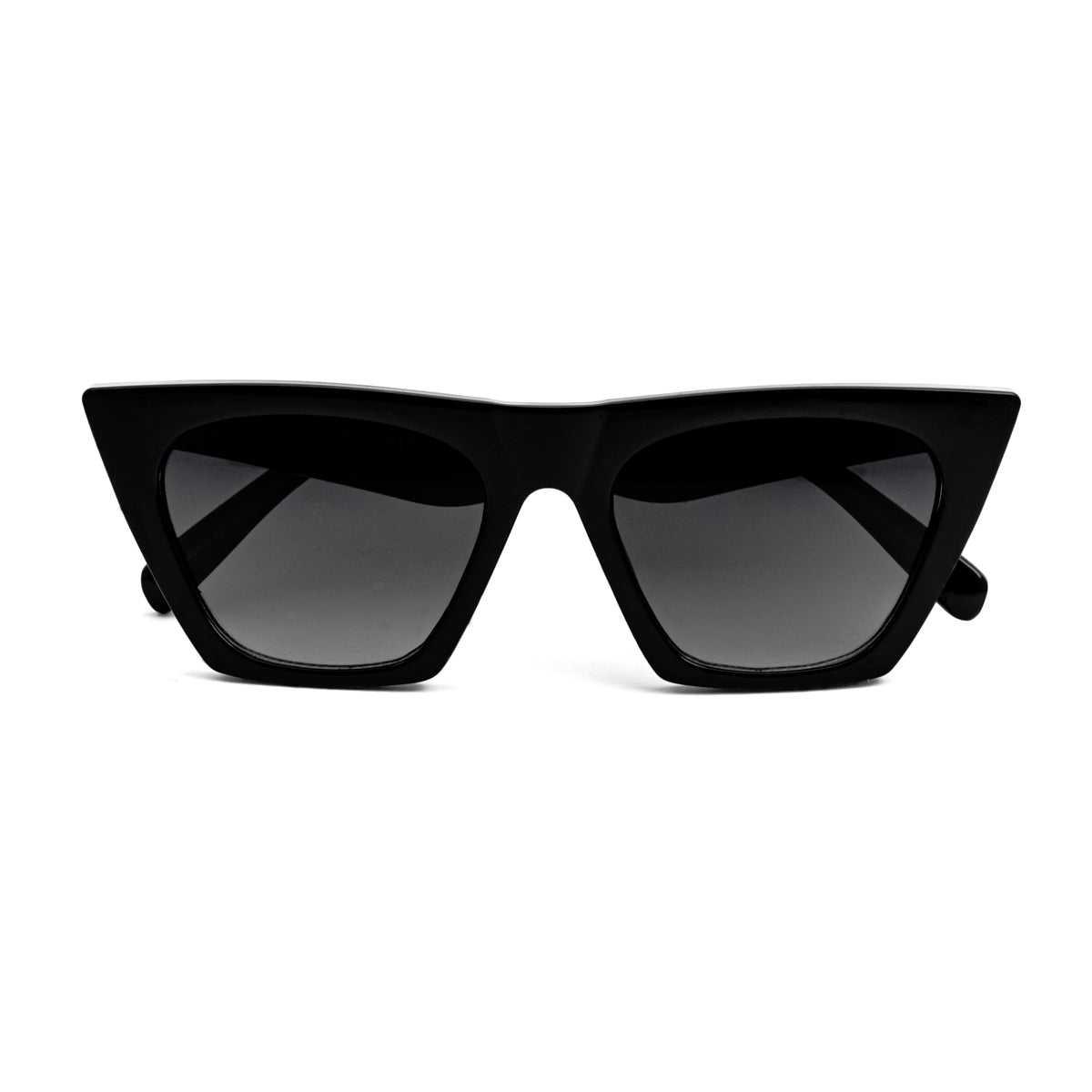Lentes de Sol - Cancun - Black Shiny - Lente gris degradado
