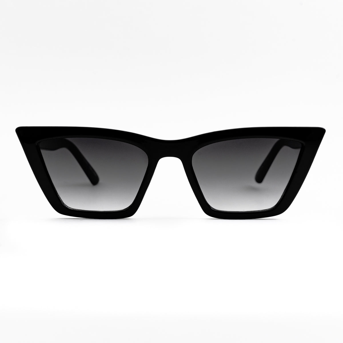 Frida Sunglasses Black Shiny Grey Gradient Lens Infinit