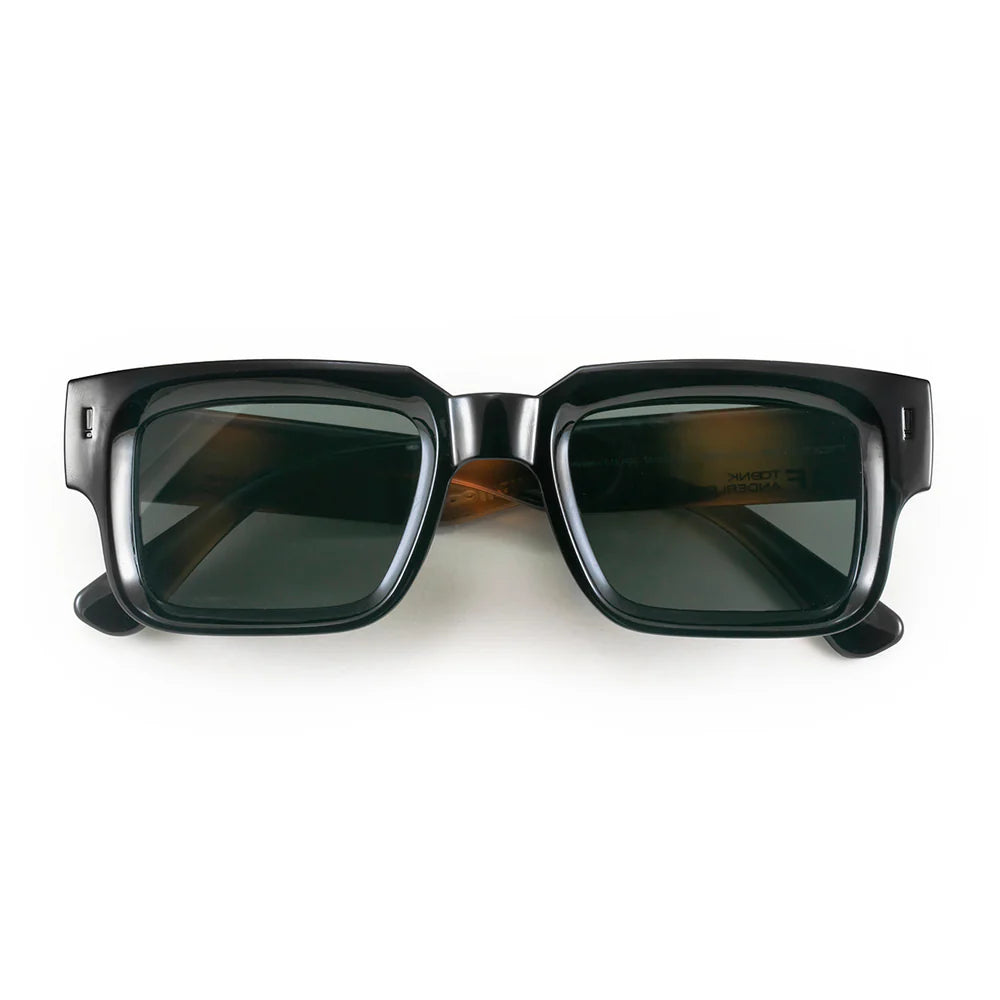 Lentes de Sol - Exclamation - Black Shiny Tortoise - Lente polarizada verde