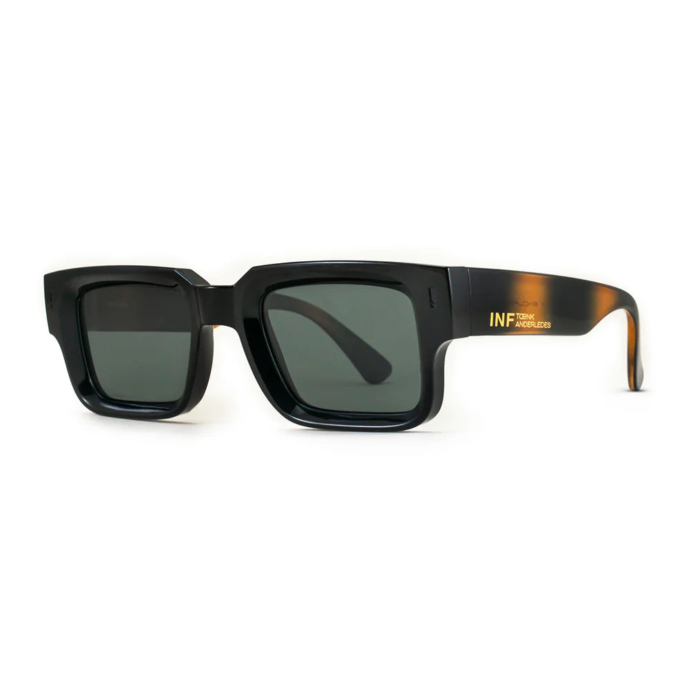 Lentes de Sol - Exclamation - Black Shiny Tortoise - Lente polarizada verde