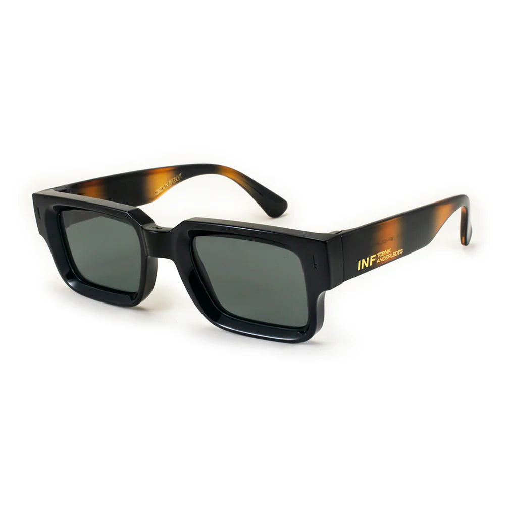 Lentes de Sol - Exclamation - Black Shiny Tortoise - Lente polarizada verde