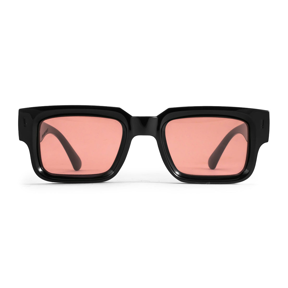 Lentes de sol - Exclamation - Negro Brillo - Lente Rosa