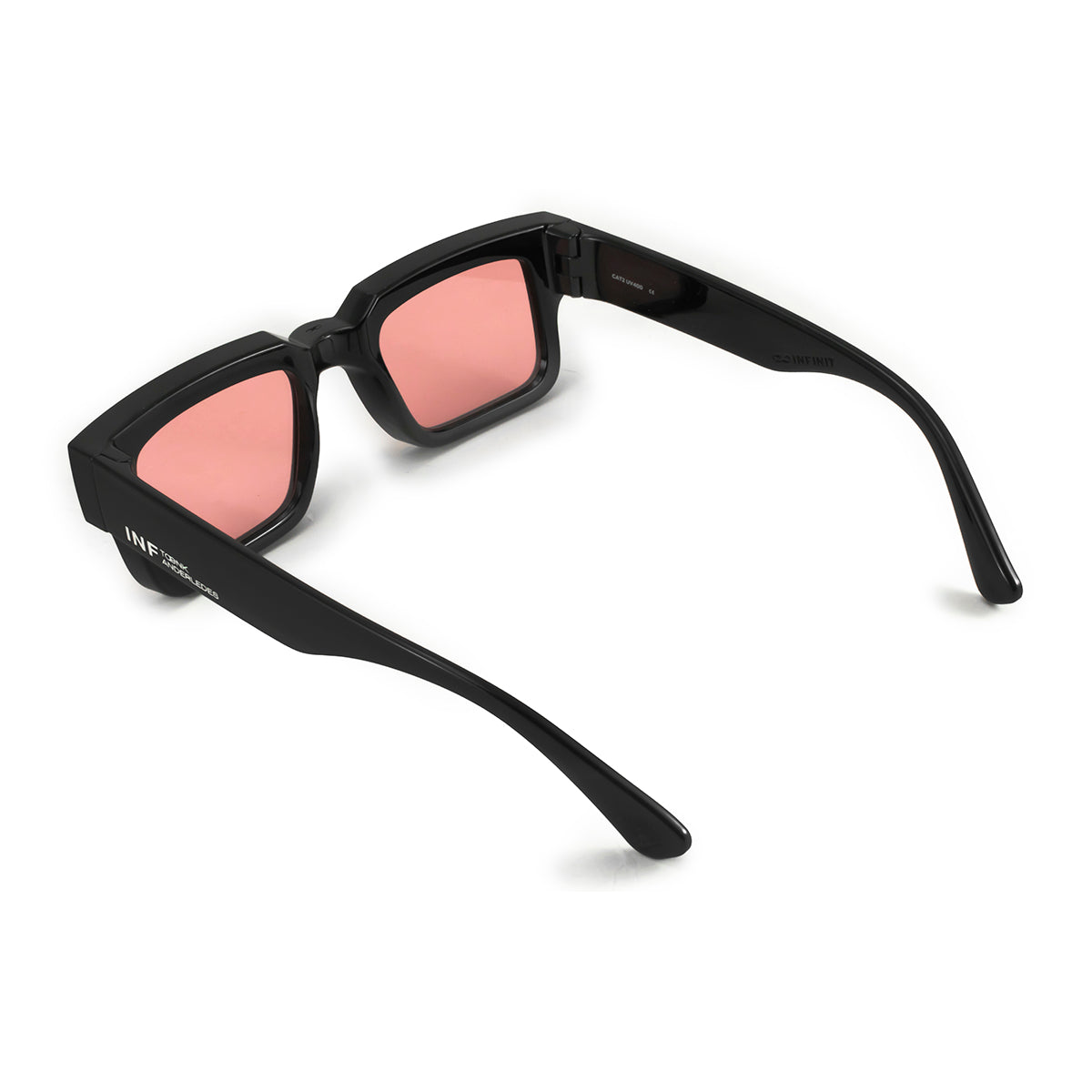 Lentes de sol - Exclamation - Negro Brillo - Lente Rosa