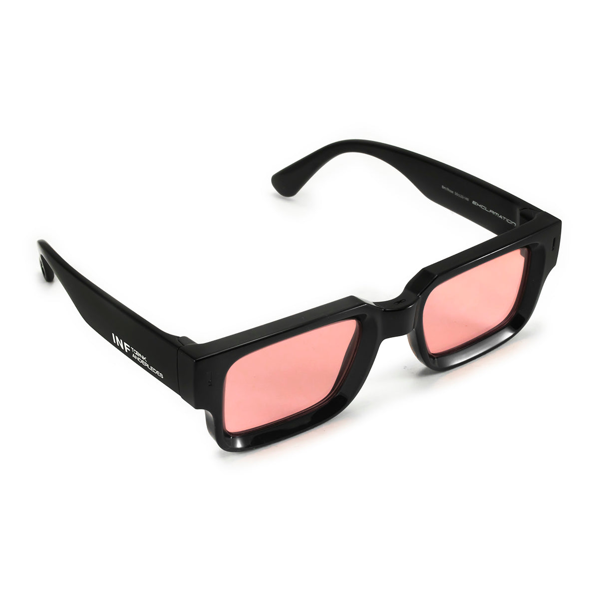 Lentes de sol - Exclamation - Negro Brillo - Lente Rosa