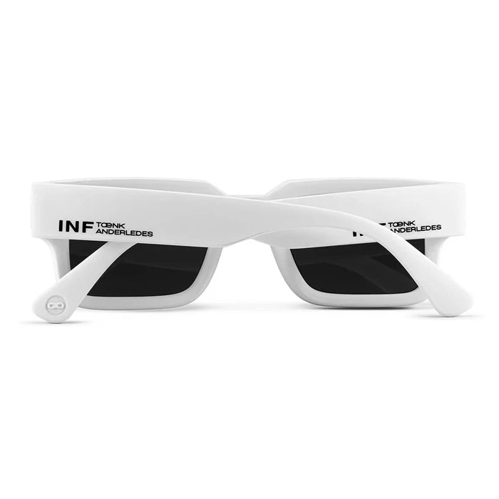 Lentes de Sol - Exclamation - Blanco Mate - Lente de espejo ahumado