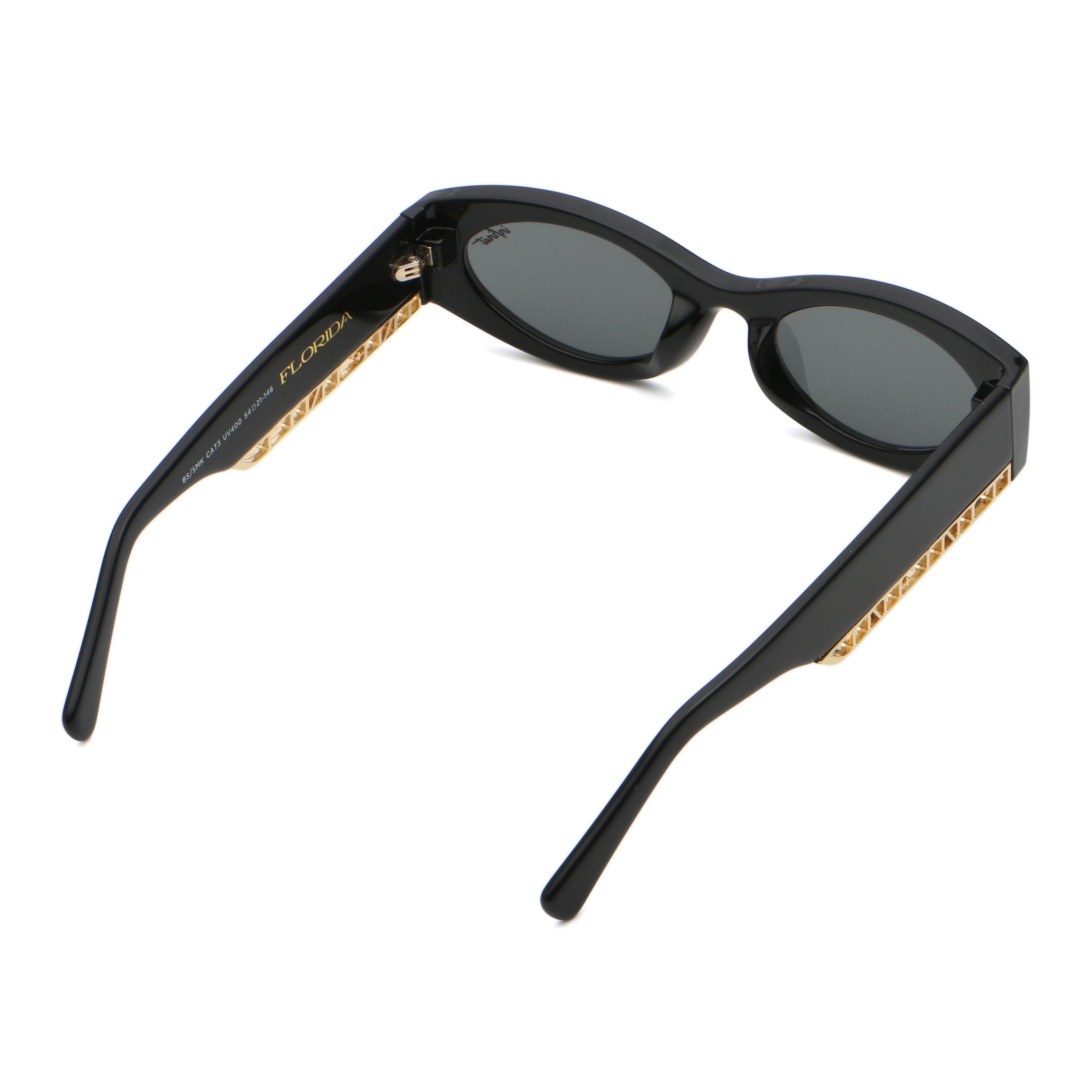 Lentes de Sol - Florida Negro Brillo Lente Gris