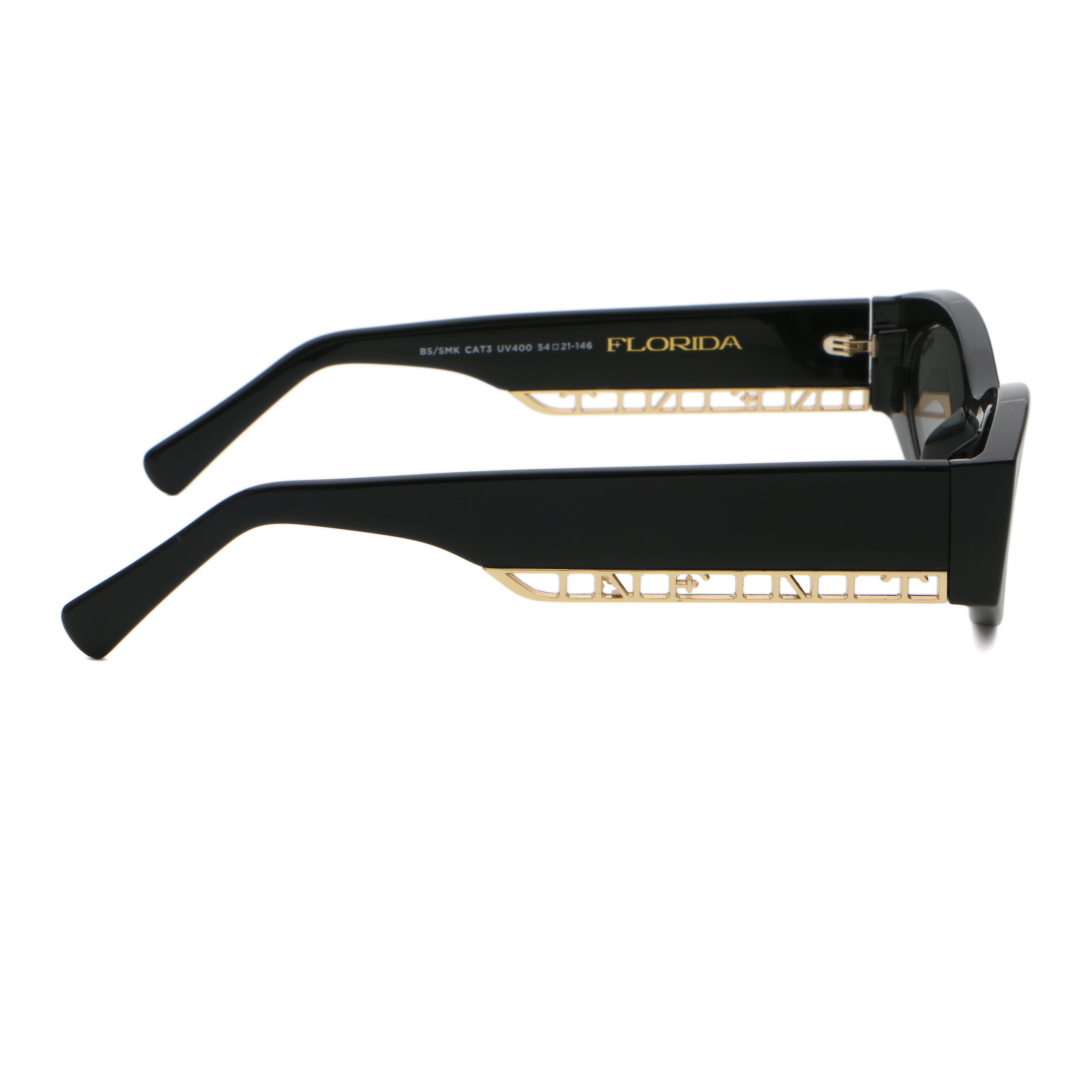 Lentes de Sol - Florida Negro Brillo Lente Gris