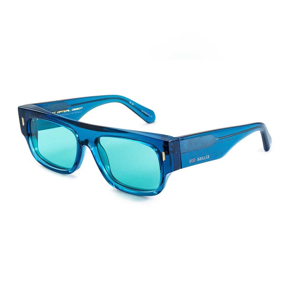 Lentes de Sol - Glasgow Eco Briller - Azul translĂșcida - Lente turquesa