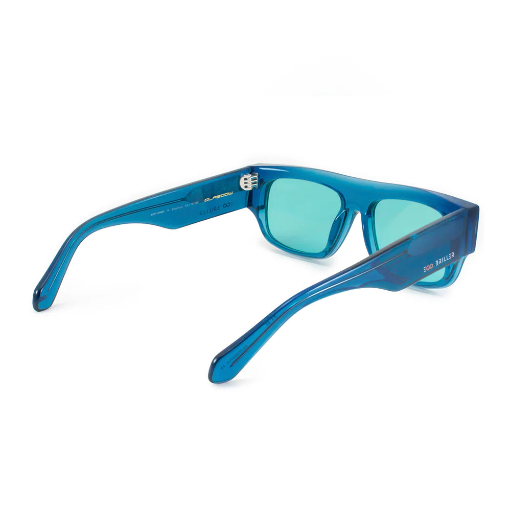 Lentes de Sol - Glasgow Eco Briller - Azul translĂșcida - Lente turquesa