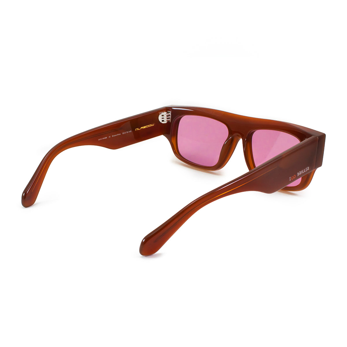 Lentes de Sol - Glasgow Eco Briller - Marrón - Lente rosa