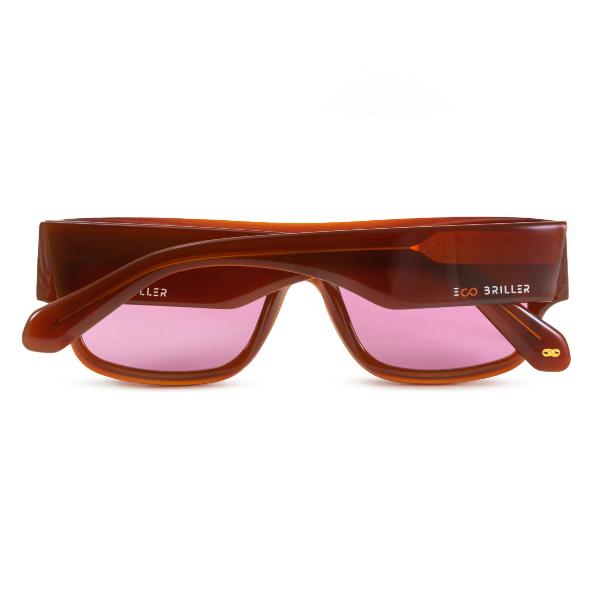 Lentes de Sol - Glasgow Eco Briller - Marrón - Lente rosa