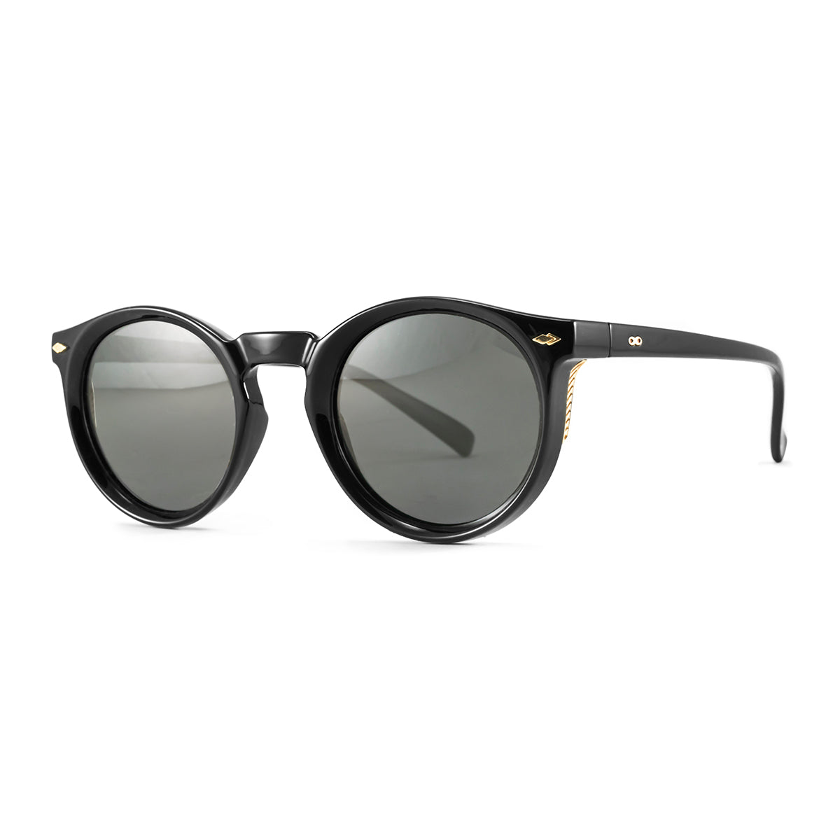 Lentes de Sol - Holbox - Black Shiny - Lente polarizada gris