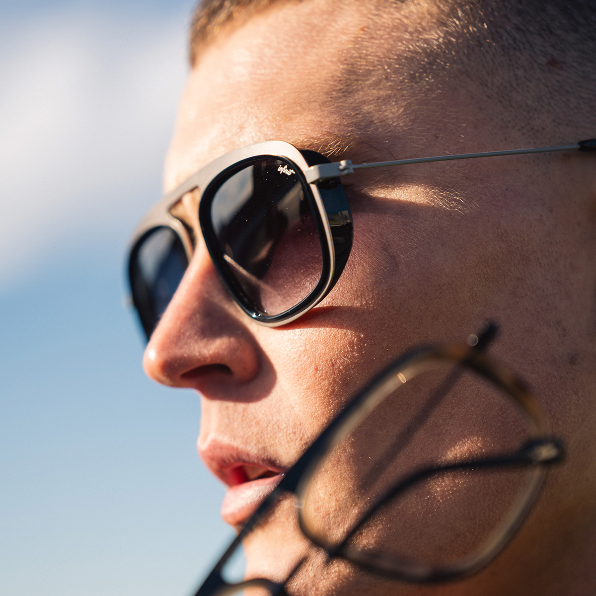 Lentes de Sol - IMOLA - Negro Brillo - lente gris degrade